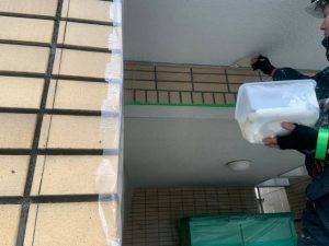 渋谷区にて外壁塗装工事