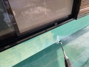 三浦市にて外壁塗装工事 高圧洗浄